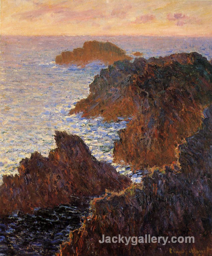Rocks at Belle-Ile, Port-Domois by Claude Monet paintings reproduction